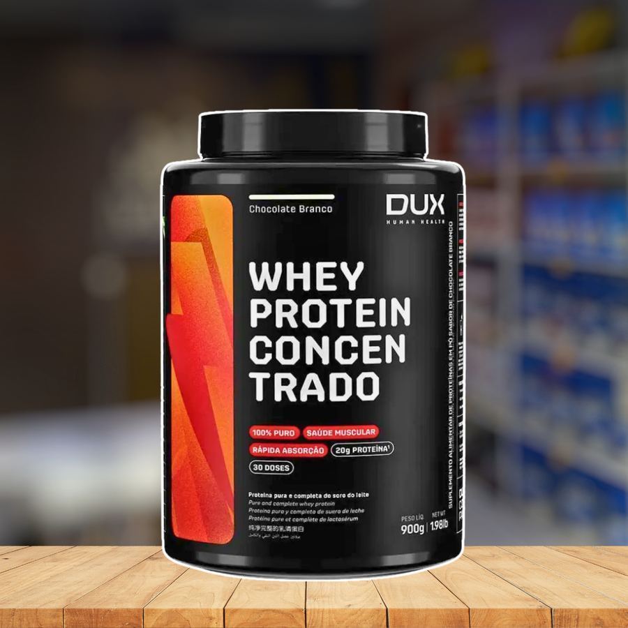 WHEY PROTEIN CONCENTRADO CHOCOLATE DUX NUTRITION 900G