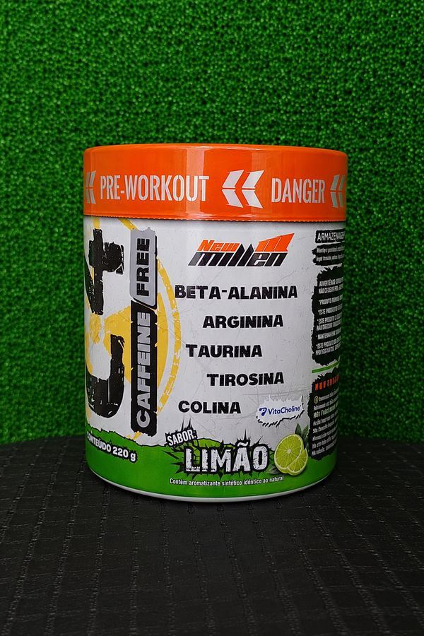 PRÉ TREINO C4 CAFFEINE FREE LIMÃO NEW MILLEN 220G